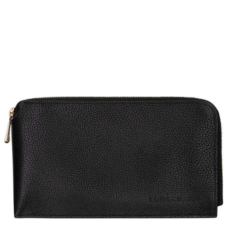 Le Foulonn&eacute; Pouch , Black - Leather  - View 1 of  2
