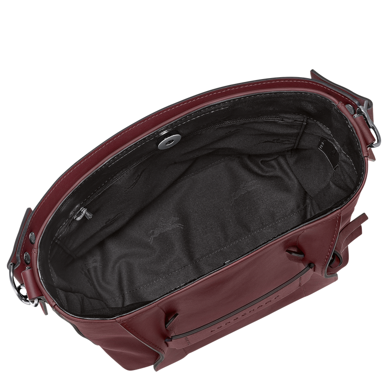 Longchamp 3D 斜背袋 S , 酒紅色 - 皮革  - 查看 5 5