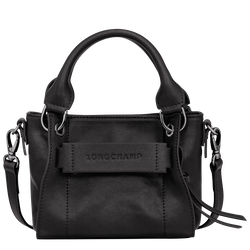 Longchamp 3D Tas met handgreep aan de bovenkant XS , Zwart - Leder