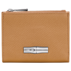 Le Roseau Compact wallet , Walnut - Leather