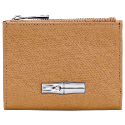 Portefeuille compact Le Roseau , Cuir - Noix