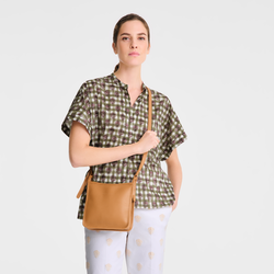 Le Foulonné S Crossbody bag , Walnut - Leather