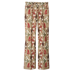 Embroidered trousers , Oat - Gabardine