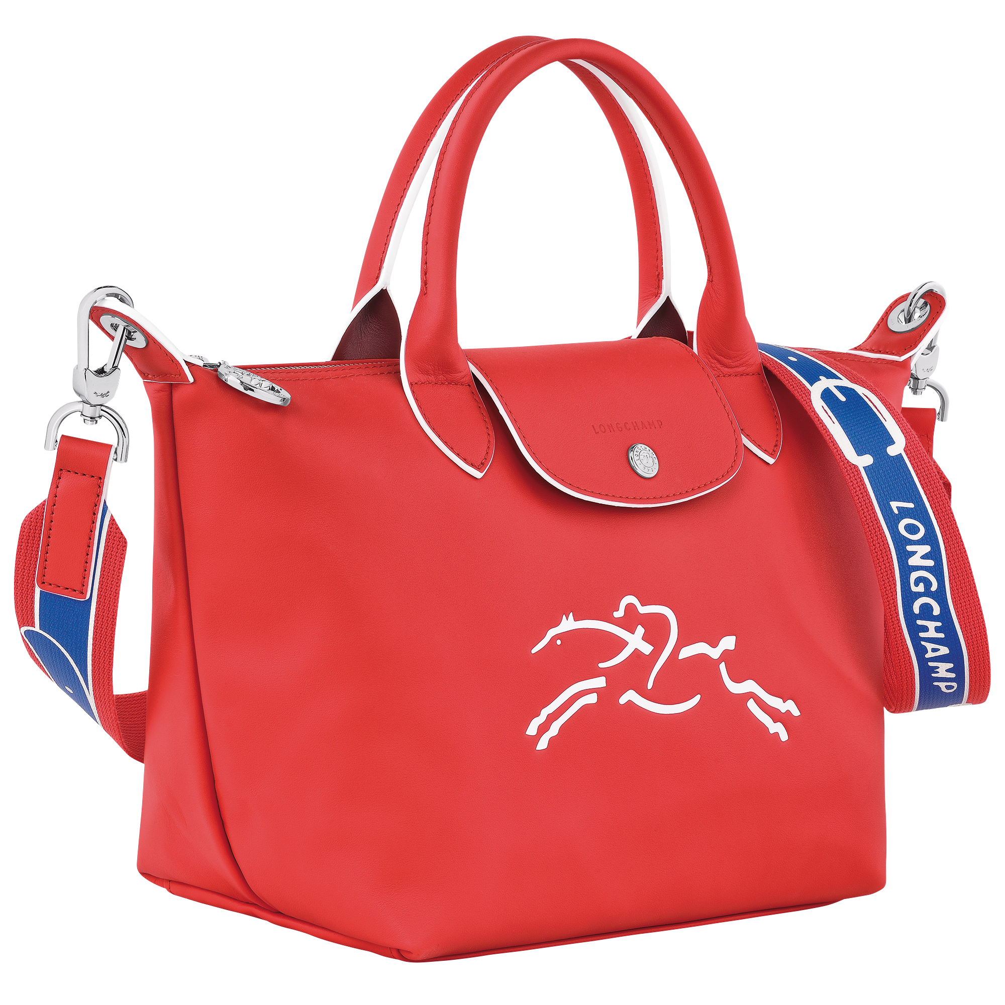 Longchamp mini Le Pliage LGP logo-embossed leather tote bag