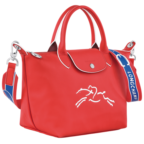 Handtasche S Le Pliage Xtra , Leder - Rot - Ansicht 3 von 6