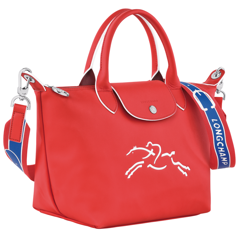 Handtasche S Le Pliage Xtra , Leder - Rot  - Ansicht 3 von 6