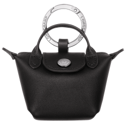 Le Pliage Xtra Key ring , Black - Leather