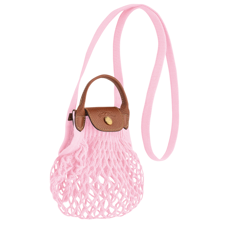 Le Pliage Filet 斜揹袋 XS , 粉紅色 - 帆布  - 查看 3 4
