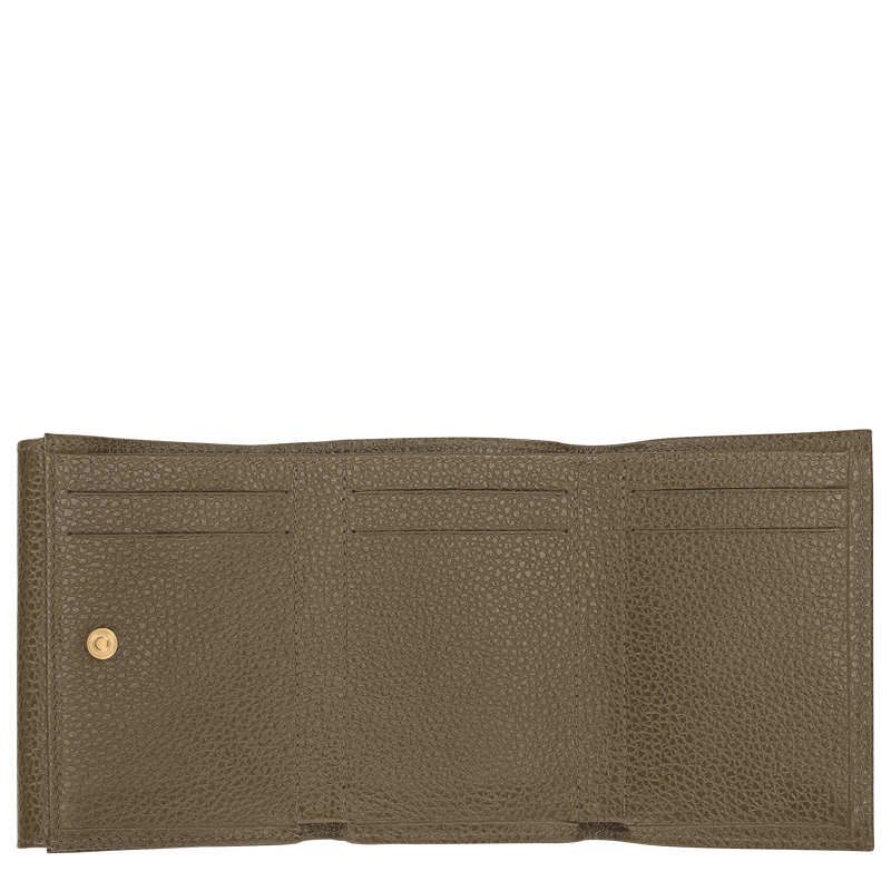 Le Foulonné Compact wallet , Caper - Leather  - View 3 of  3