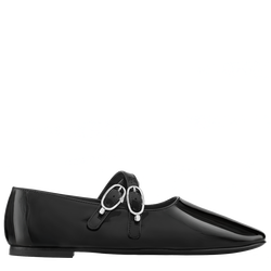 Le Foulonn&eacute; Ballerinas , Black - Leather