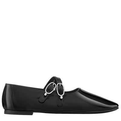 Ballerines Le Foulonn&eacute; , Cuir - Noir