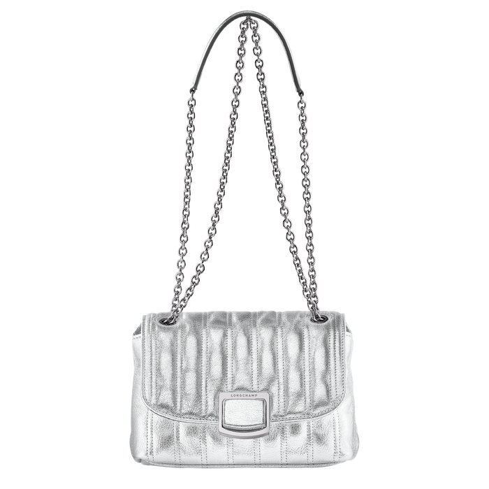 Brioche Métal Crossbody bag S, Silver