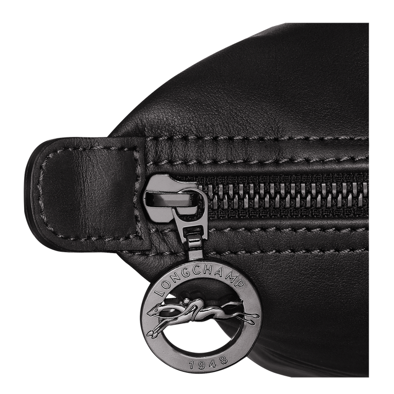 Rucksack S Le Pliage Xtra , Leder - Schwarz  - Ansicht 4 von 4