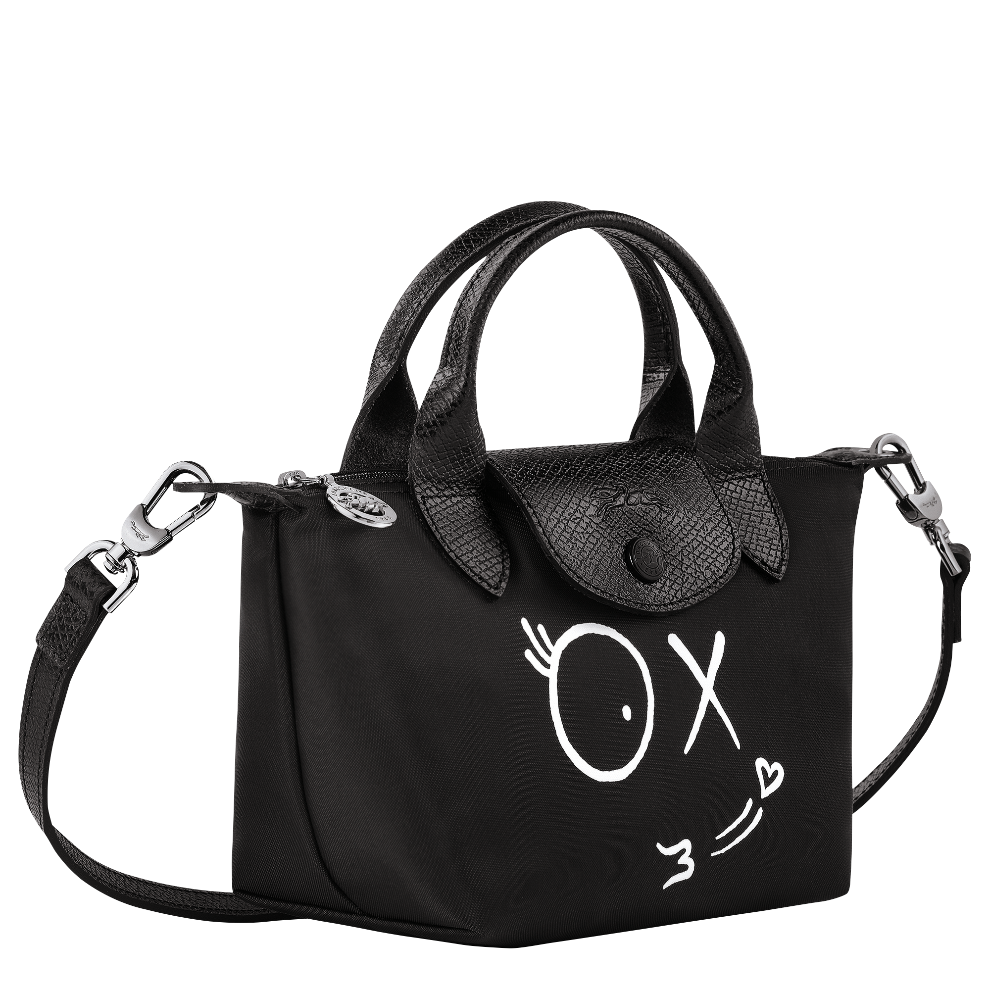 Bolso con asa superior XS Longchamp x André Negro (L1500MRC001) | Longchamp  EN