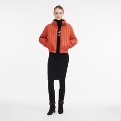 Jacket , Orange - Leather