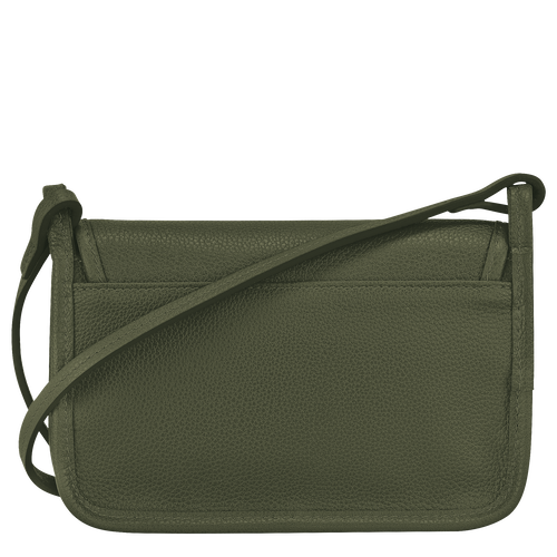 Le Foulonné Clutch XS , Kaki - Leder - Weergave 4 van  6