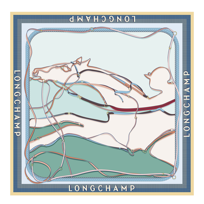 Foulard di seta 90 A toute Allure , Seta - Menta