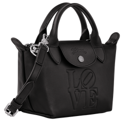 Longchamp x Robert Indiana Sac à main XS, Noir