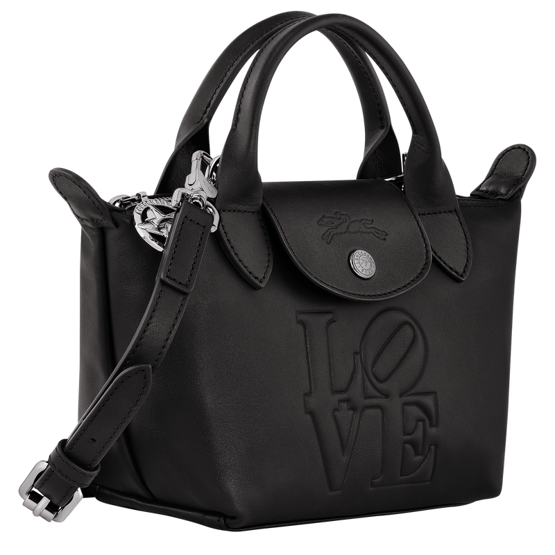 Longchamp x Robert Indiana XS Handbag , Black - Leather  - View 3 of 5