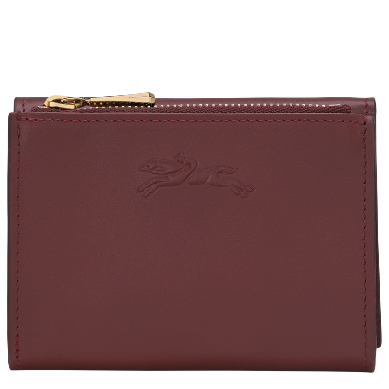 Épure Compact wallet , Burgundy - Leather  - View 1 of  3