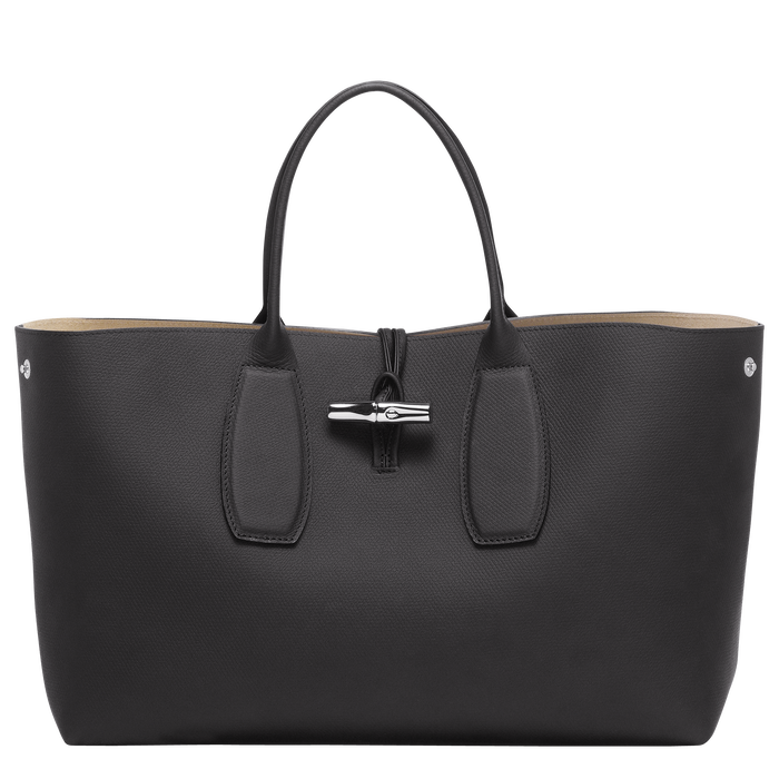 Roseau Top handle bag L, Black