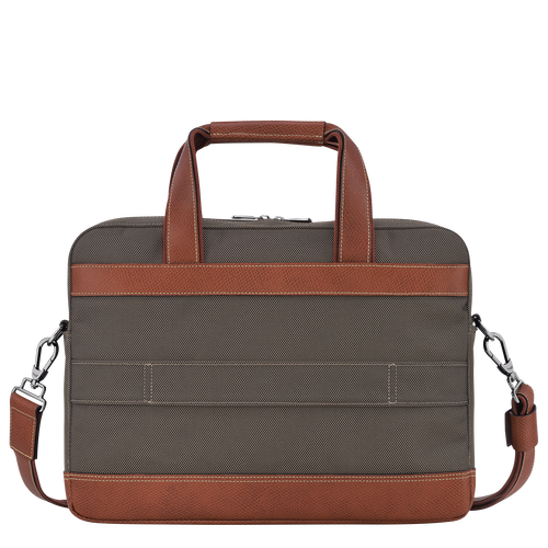 Boxford S Briefcase , Brown - Recycled canvas - View 4 of  5