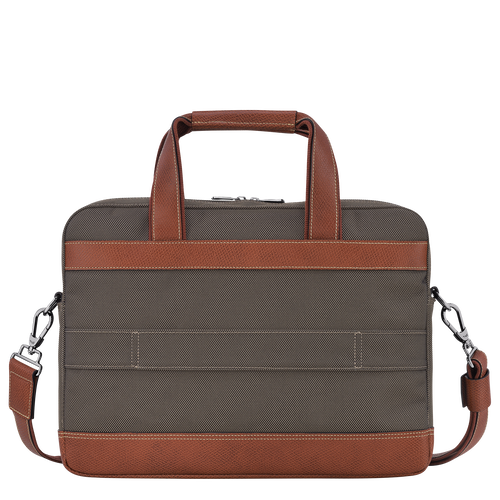 Boxford S Briefcase , Brown - Recycled canvas - View 4 of 5