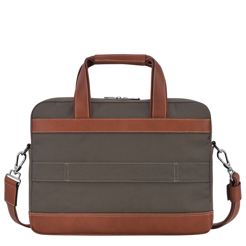 Boxford S Briefcase , Brown - Recycled canvas  - View 4 of 5