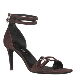 La Baronne Pumps , Burgundy - Leather