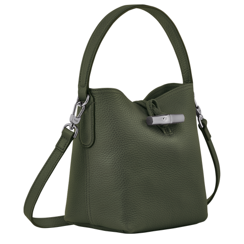 Le Roseau Essential XS Bucket bag , Khaki - Leather - View 3 of  5