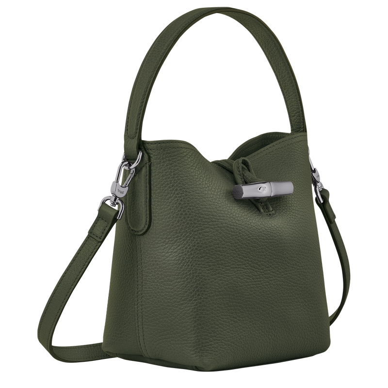 Le Roseau Essential XS Bucket bag , Khaki - Leather  - View 3 of 5