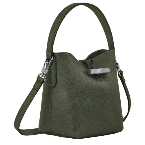 Roseau Essential XS Bucket bag , Khaki - Leather - View 3 of  5