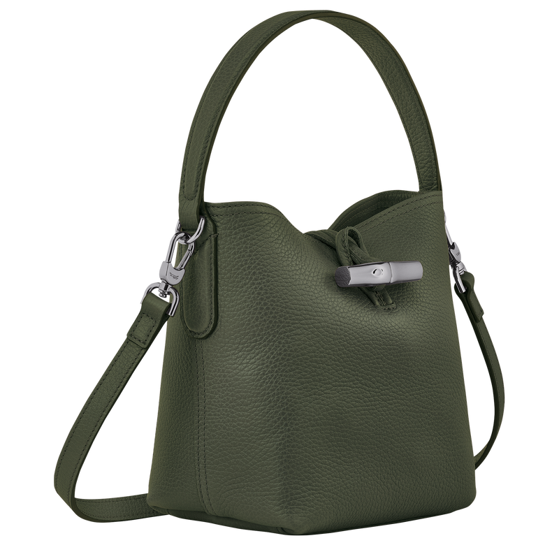 Roseau Essential XS Bucket bag , Khaki - Leather  - View 3 of 5