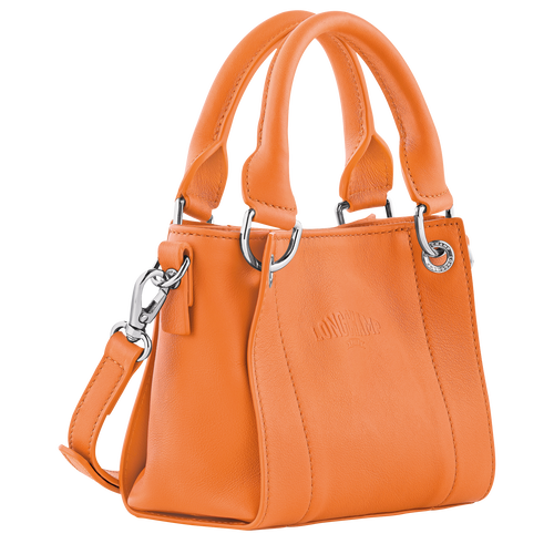 Orange leather shoulder bag deals