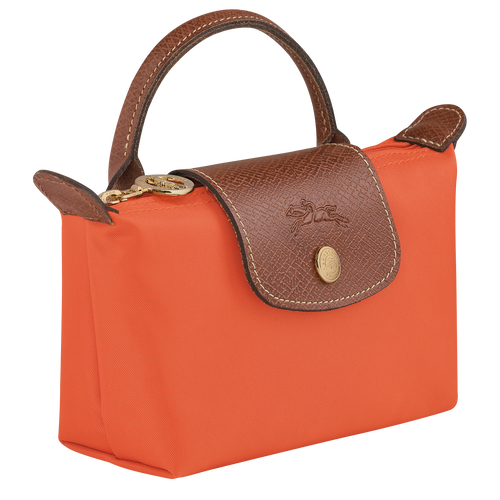 Le Pliage Original Pouch with handle , Orange - Recycled canvas - View 3 of 6