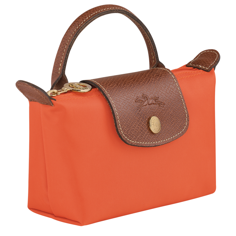 Le Pliage Original Pouch with handle , Orange - Recycled canvas  - View 3 of 6