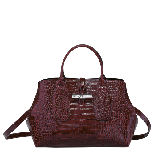 Top handle bag M Roseau Burgundy (10058HTS009) | Longchamp US