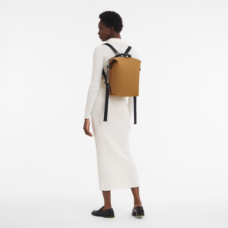 Le Pliage Energy L Backpack , Tobacco - Recycled canvas  - View 2 of 4