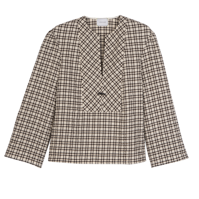 Blouse , Ecru - Jacquard cotton