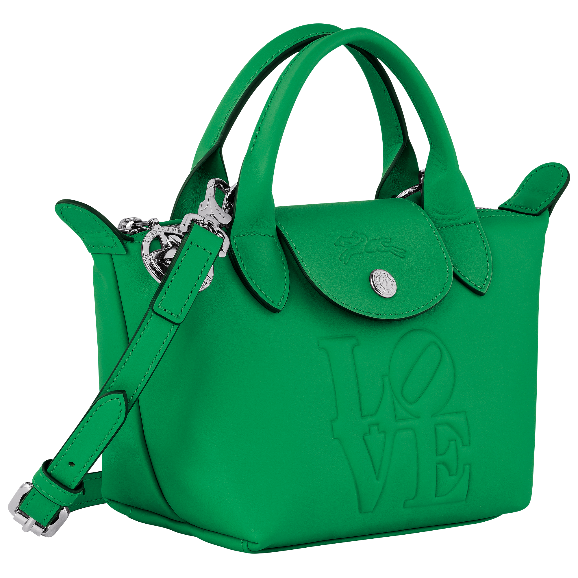 Longchamp x Robert Indiana Sac à main XS, Vert