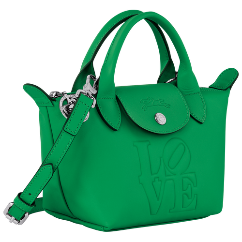Sac à main XS Longchamp x Robert Indiana , Cuir - Vert - Vue 3 de 5