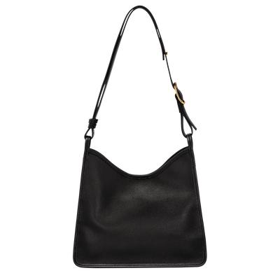 Le Foulonné M Hobo bag Black - Leather | Longchamp US