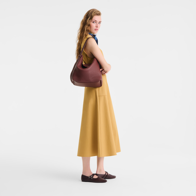 Le Cadence L Shoulder bag , Burgundy - Leather