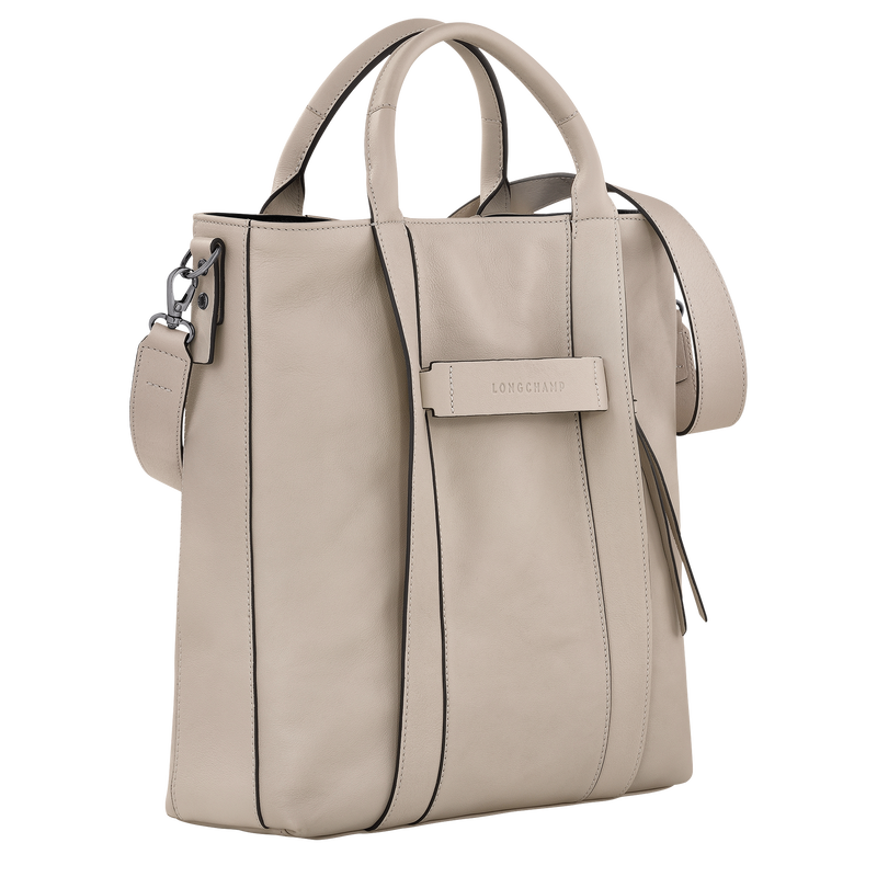 Shopping bag L Longchamp 3D , Pelle - Argilla  - View 3 of  5