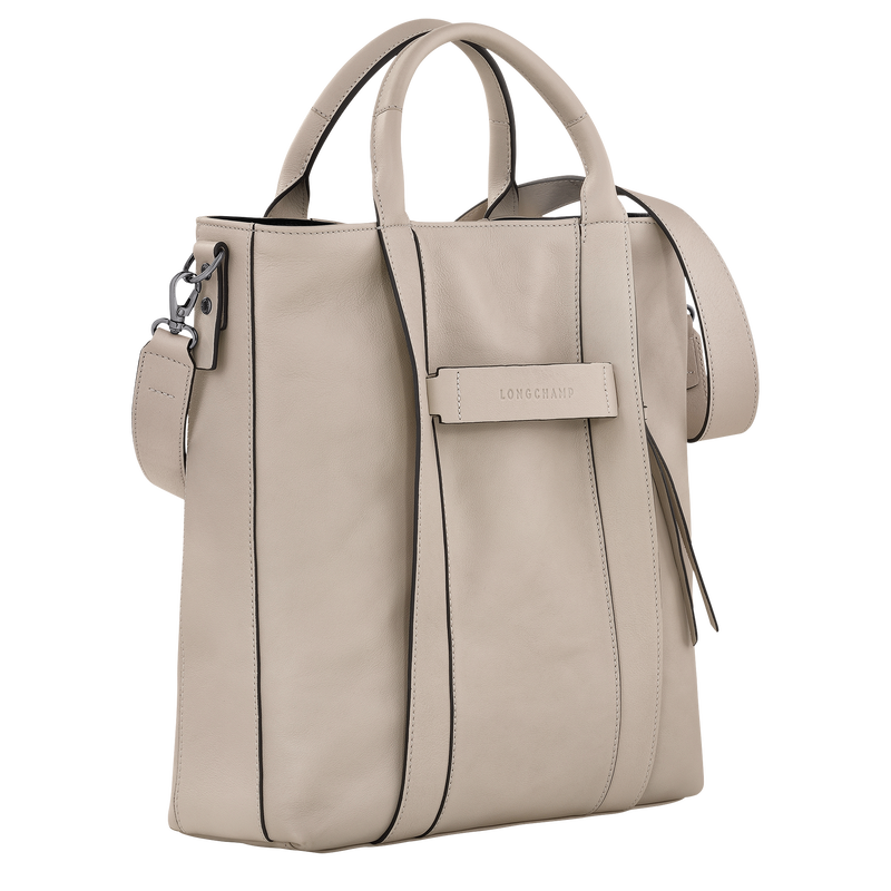 Sac cabas L Longchamp 3D , Cuir - Argile  - Vue 3 de 5