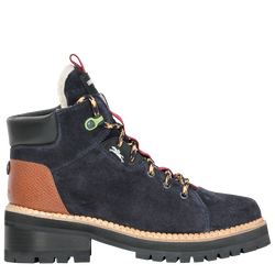 Le Pliage baroudeuse Boots , Navy - Leather
