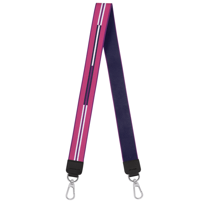 Longchamp Rayures Schouderriem , Violet - Canvas  - Weergave 1 van  1