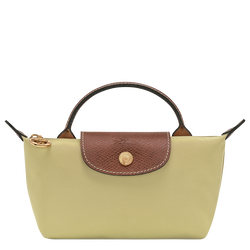 Le Pliage Original Pouch with handle , Pistachio - Recycled canvas