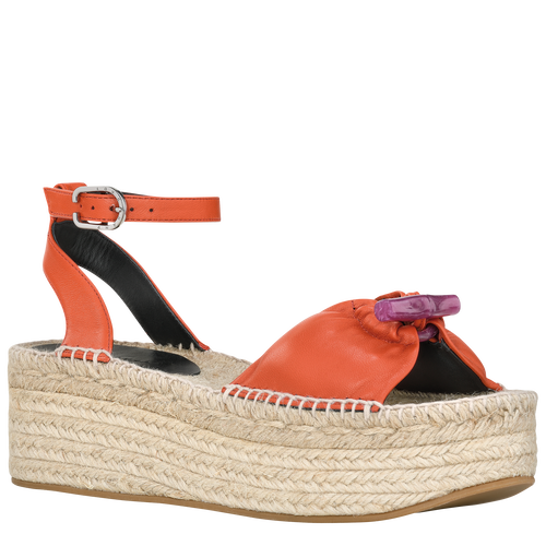 Le Roseau Wedge espadrilles , Sienna - Leather - View 3 of  4
