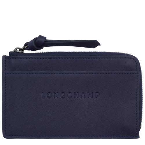 Longchamp 3D Kaarthouder , Bosbessenblauw - Leder - Weergave 1 van  2